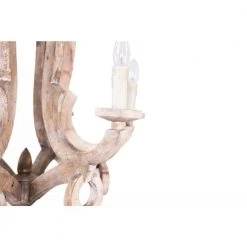 6-Light Weathered Wood Shabby Chic Candle-style Wooden Chandelier with Antique by Bella Depot -Bella Depot || ULTRALAST GREEN Sales weathered wood bella depot chandeliers fc4003 4f 1000