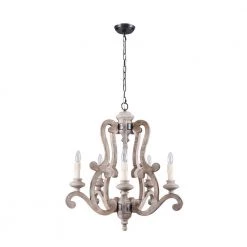 5-Light Farmhouse Weathered Wood Chandelier Candle Style Pendant by Bella Depot -Bella Depot || ULTRALAST GREEN Sales weathered wood bella depot chandeliers fc4004 5h 4f 1000