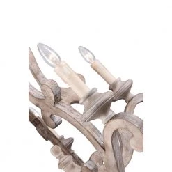 5-Light Farmhouse Weathered Wood Chandelier Candle Style Pendant by Bella Depot -Bella Depot || ULTRALAST GREEN Sales weathered wood bella depot chandeliers fc4004 5h 66 1000