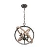 Farmhouse 5-Light Weathered Wood Globe Chandelier Vintage Candlestick Pendant by Bella Depot -Bella Depot || ULTRALAST GREEN Sales weathered wood bella depot chandeliers fc4054 5h 64 1000