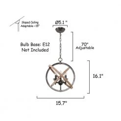 Farmhouse 5-Light Weathered Wood Globe Chandelier Vintage Candlestick Pendant by Bella Depot 20 Farmhouse 5-Light Weathered Wood Globe Chandelier Vintage Candlestick Pendant by Bella Depot -Bella Depot || ULTRALAST GREEN Sales weathered wood bella depot chandeliers fc4054 5h 76 1000