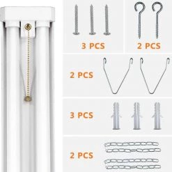 4 ft. 70-Watt Equivalent 42-Watt Integrated LED White Shop Light Linkable by Cedar Hill -Bella Depot || ULTRALAST GREEN Sales white cedar hill shop lights 410001 1f 1000