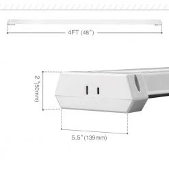4 ft. 70-Watt Equivalent 42-Watt Integrated LED White Shop Light Linkable by Cedar Hill -Bella Depot || ULTRALAST GREEN Sales white cedar hill shop lights 410001 fa 1000