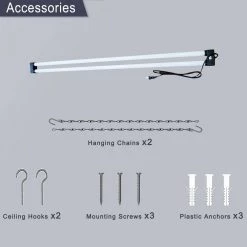 4 ft. 250-Watt Equivalent Integrated LED White Linkable Shop Light (4-Pack) by Cedar Hill -Bella Depot || ULTRALAST GREEN Sales white cedar hill shop lights 413501 76 1000