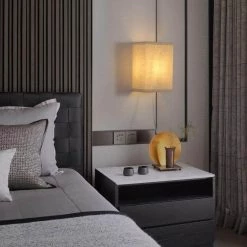 1-Light Square White Fabric LED Wall Sconce with Bulb (2-Pack) by Cedar Hill 11 1-Light Square White Fabric LED Wall Sconce with Bulb (2-Pack) by Cedar Hill -Bella Depot || ULTRALAST GREEN Sales white fabric cedar hill wall sconces 418708 4f 1000